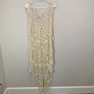 Janet Chung crochet lace‎ cardigan shrug fairy
Western boho fairy festival rodeo